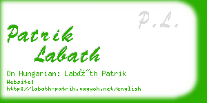 patrik labath business card